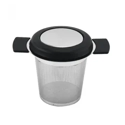 Stainless Steel Teapot with Lid Reusable Loose Leaf Teapot Coffee Pot Fine Mesh Filter Easy To Clean Double Handle Teapot