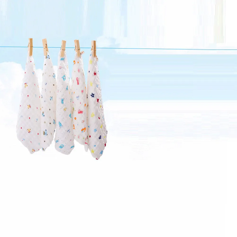 

4Pcs Pure Cotton Gauze Baby Feeding Towel 6-Layer Soft Absorbent Nursing Towel for Drooling Spitting Up Face Cleaning on-The-Go