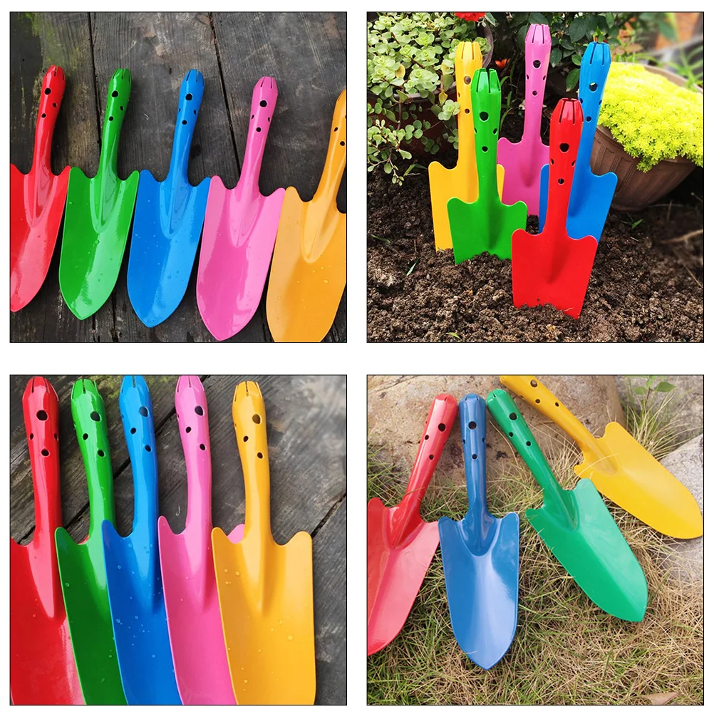 

2Pcs Garden Ergonomic Handle Garden Shovels Lightweight Iron Scoops Small Tools Soil Shovels Gardening Accessories