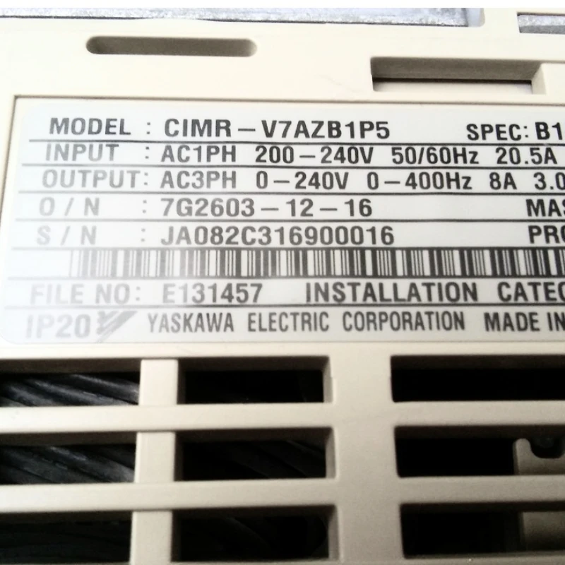 

Совершенно новый инвертор Yaskawa CIMR-V7AZB1P5 в наличии, быстрая доставка