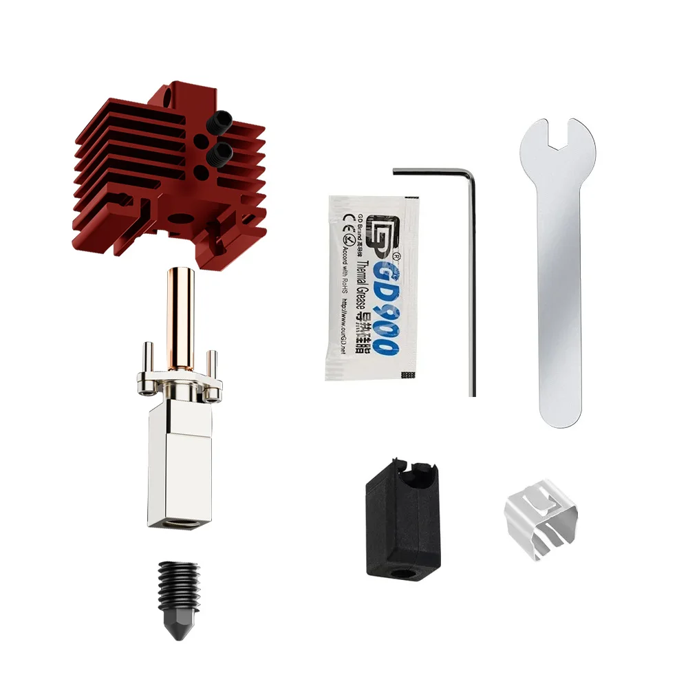 Upgrades V2 Hotend Kit voor Bambu Lab P1P X1 P1S X1C Hot End Thermistor Bimetaal Throat Bambulab Gehard Staal Nozzle Printkop