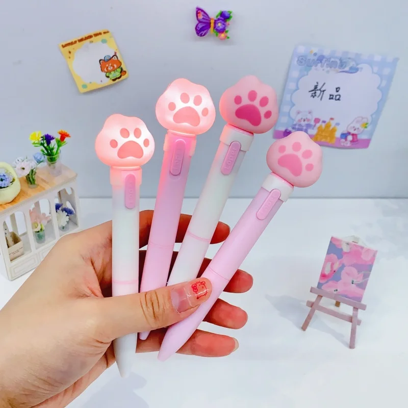 24pcs-lot-creative-cat-luminous-gel-pen-cute-05mm-black-ink-gel-pens-for-writing-office-school-supply