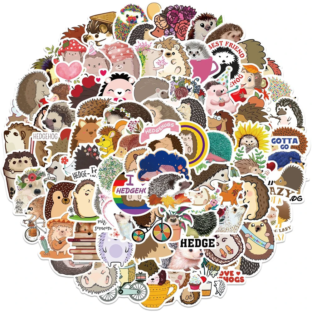 

10/30/50/100pcs Cute Animal Hedgehog Cartoon Graffiti Stickers Decal Kids Toy Laptop Luggage Scrapbook Phone Waterproof Sticker