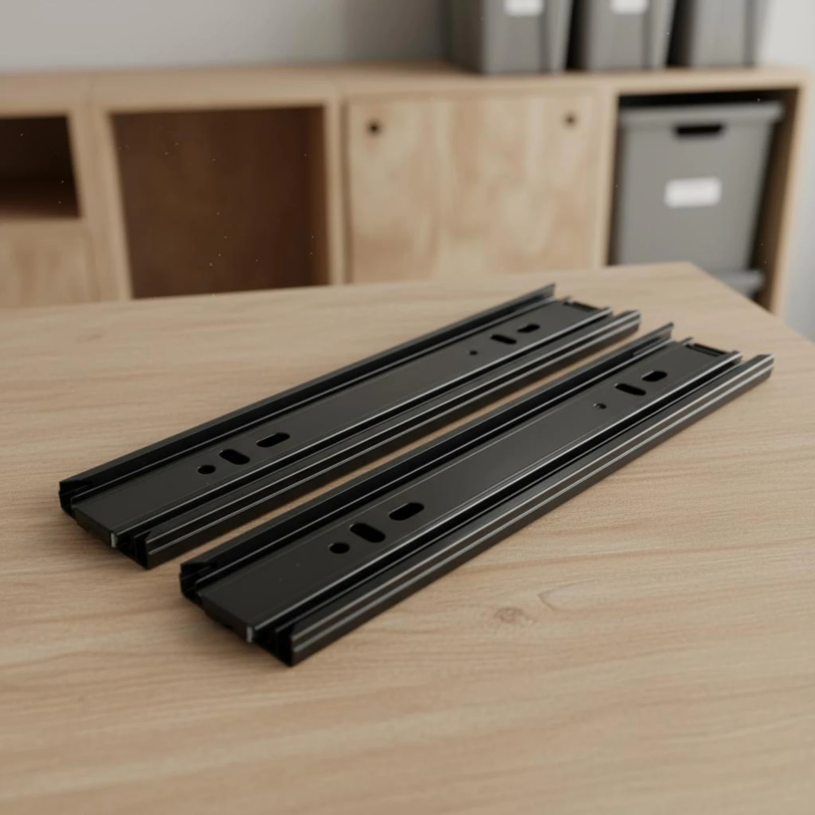 2 Pieces Stainless Steel Drawer Slide Corrosion Resistant 3 Section Drawer Slide Home Hardware Effortless Gliding for Industrial