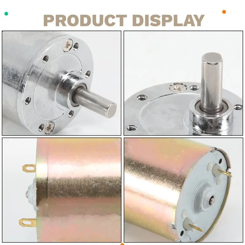 [A93Z!】 DC 12V Gear Motor High Torque Electric Mini Speed Reduction Geared Motor Eccentric Output Shaft 37Mm Gearbox