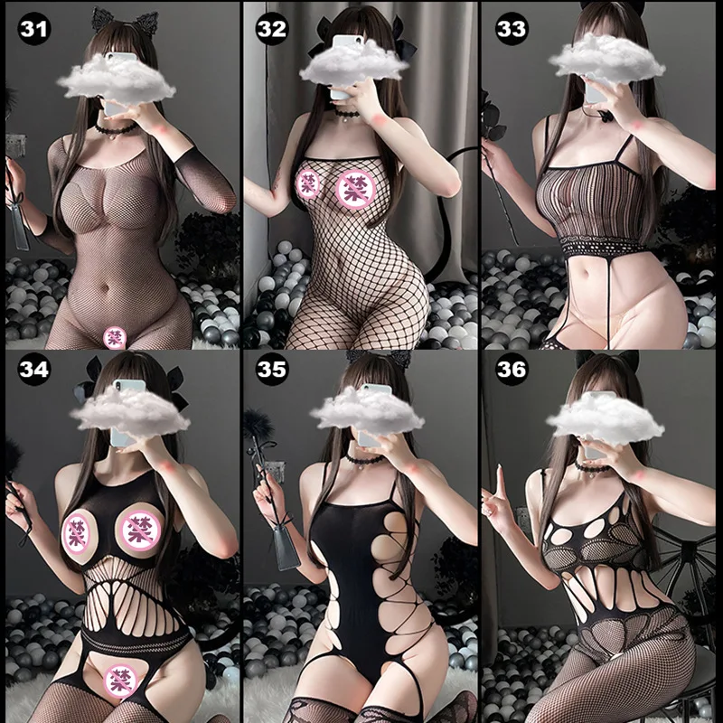 A10 Transparent For Women Hot Erotic Underwear Sexy Costume Lace Open Crotch Set Bodysuit Lingerie Tempting the opposite sex