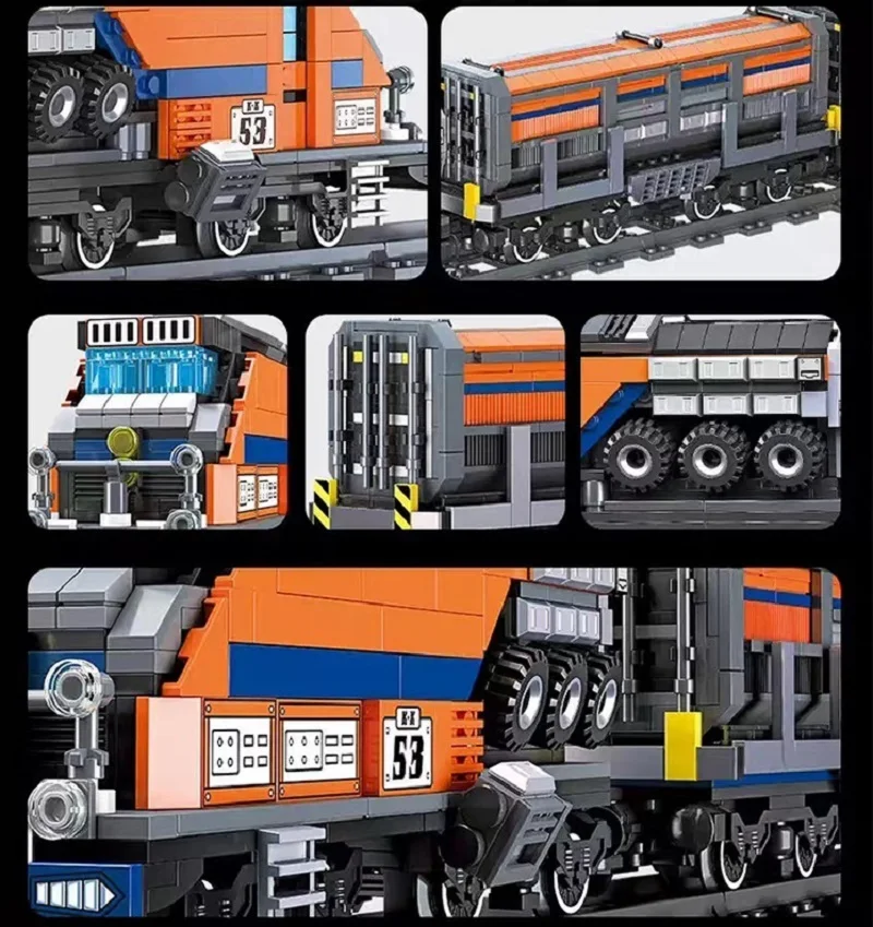 

Бестселлер, игрушки «сделай сам» для мальчиков, подарок на день рождения 59096, 1827 шт., железнодорожные экспресс-строительные блоки, сборка железных дорожек, модель кирпичей