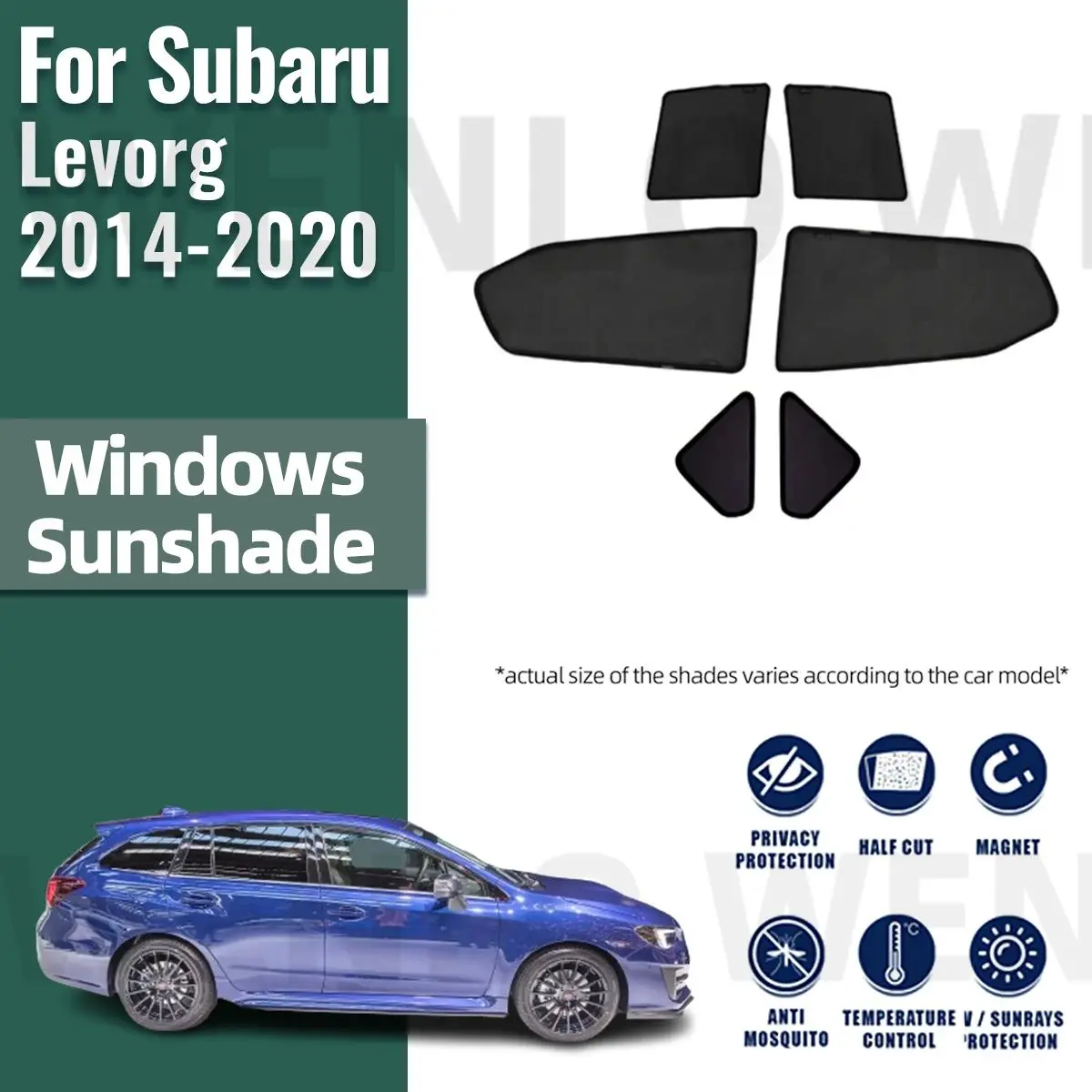 

For Subaru Levorg VM 2014-2020 Magnetic Car Sunshade Visor Front Windshield Frame Curtain Baby Rear Side Window Sun Shade Shield