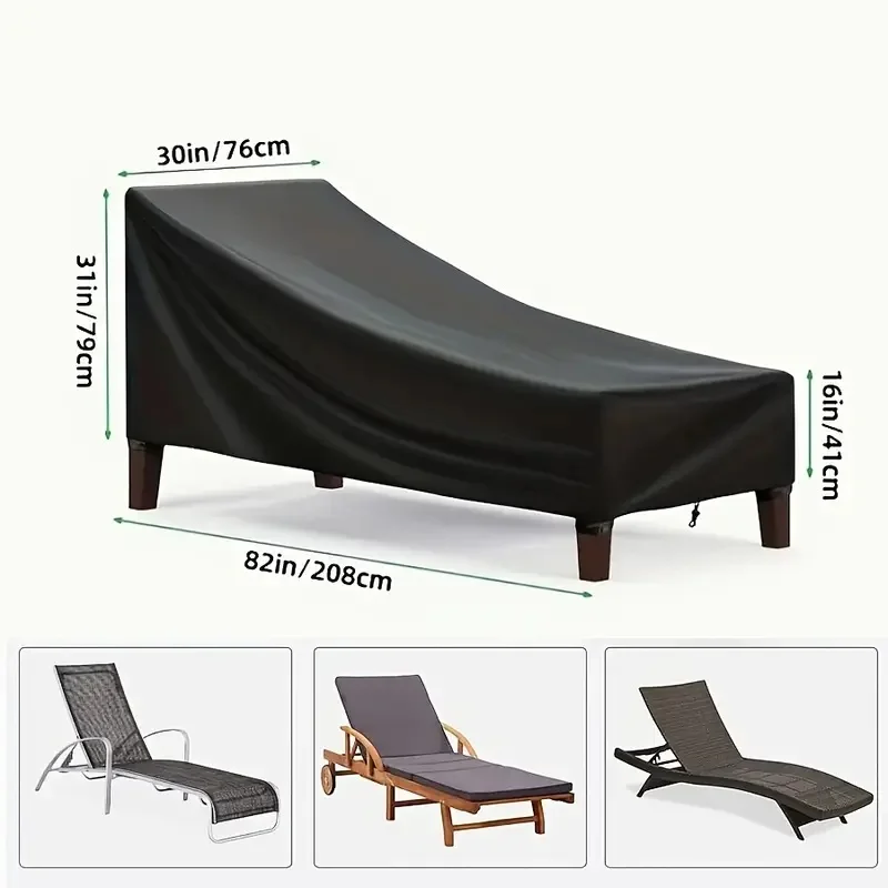 1 Heavy-Duty Outdoor Lounge Chair Cover - Ultimate All-Weather Protection for Your Patio Furniture!