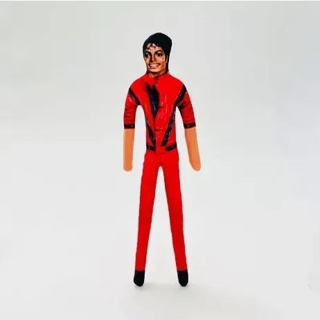 Michael Jackson Plush Doll with Wire Frame Poseable Figure Movable Joints Abstract Toy Fan Collectible Gift Home Decor