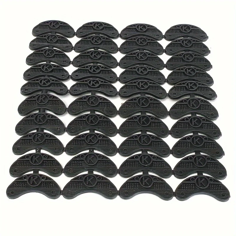 20 Pcs Heel Plates Material Black Anti Slip Rubber Sole Replacement Heel Repair Pad Replacement With Nails DIY Glue On Shoes Pad