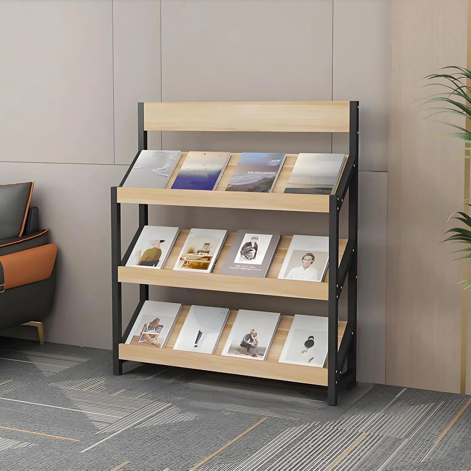 

Magazine Rack Floor, 3/4/5 Tier Brochure Display Stand, Literature Display Rack, Magazine Newspaper Stand Holder Bookshelf for O