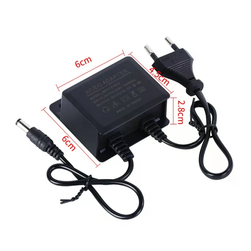 1pc 12v 2a adaptador de alimentação à prova dwaterproof água-AC100V-240V ue/eua plug carregador para câmera de segurança cctv/ahd/nvr/dvr dispositivos de vigilância