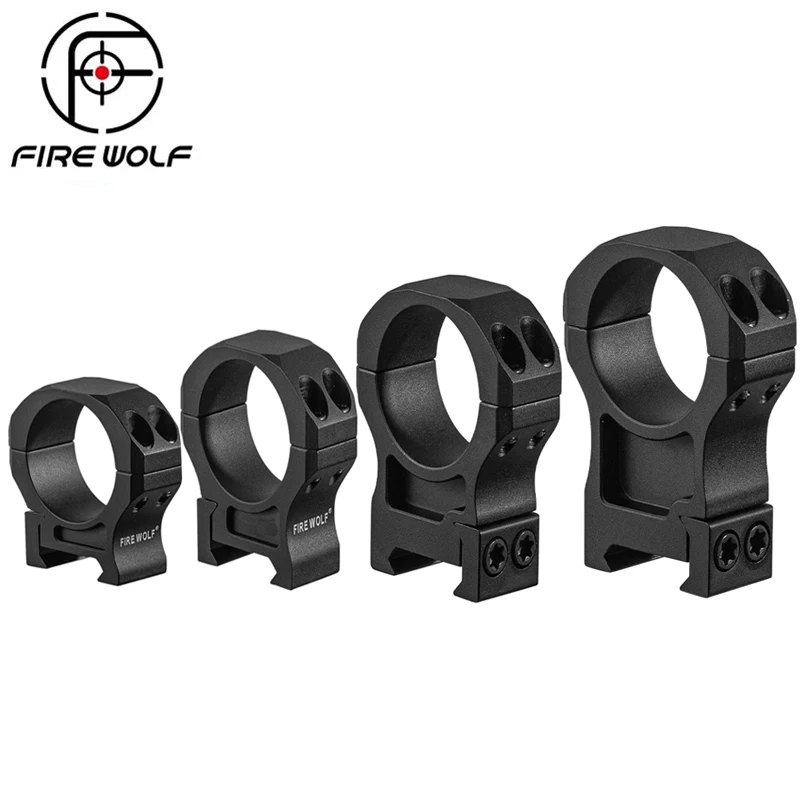 FIRE WOLF 7075 Aluminum Alloy 30mm High/lLow Profile Riflescope Rifle Scope Picatinny Weaver Mount Ring Bracket 21mm Mount