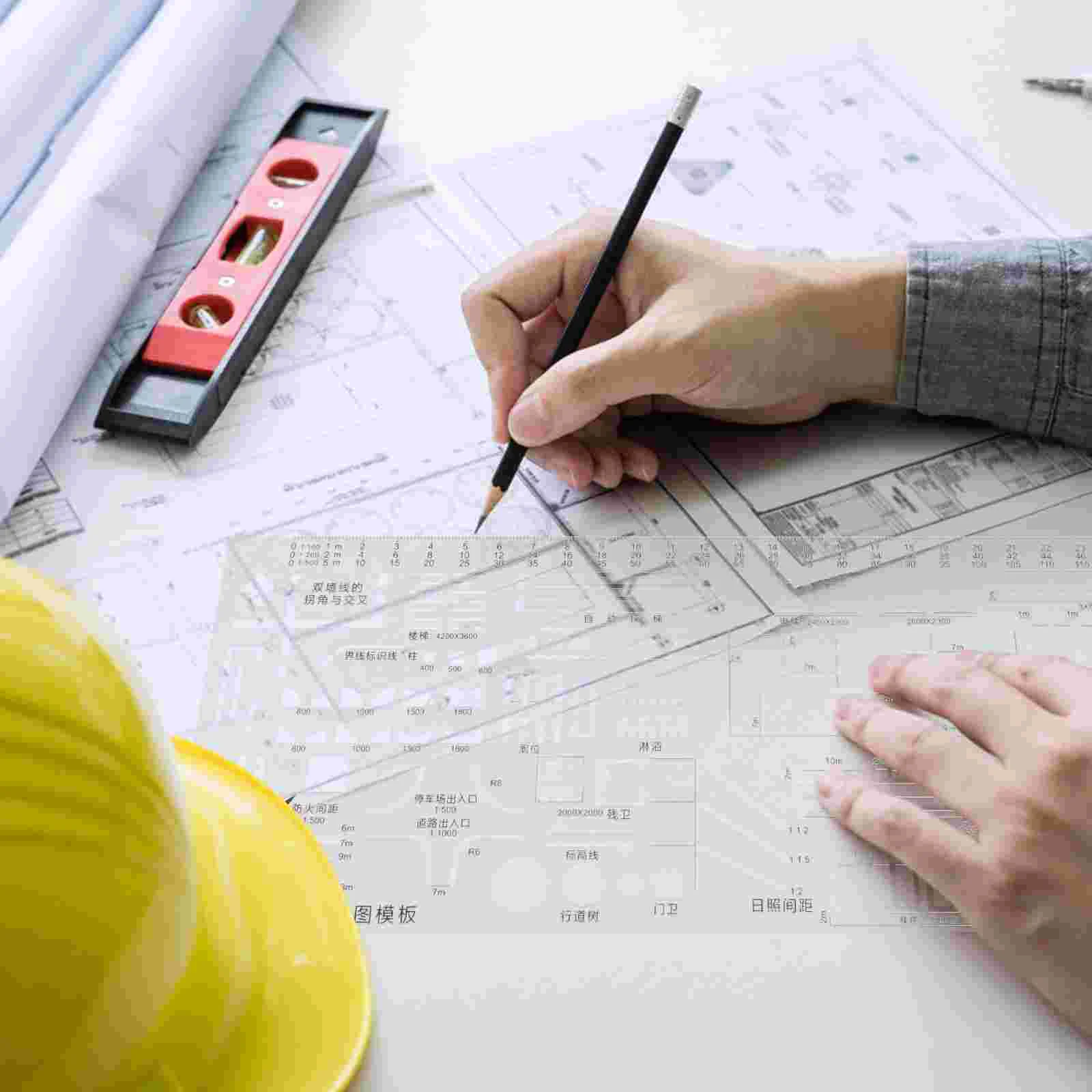 Architectural Drawing Ruler Circle Template for Geometric Measuring Round Drafting Stencils Scale Transparent Plastic