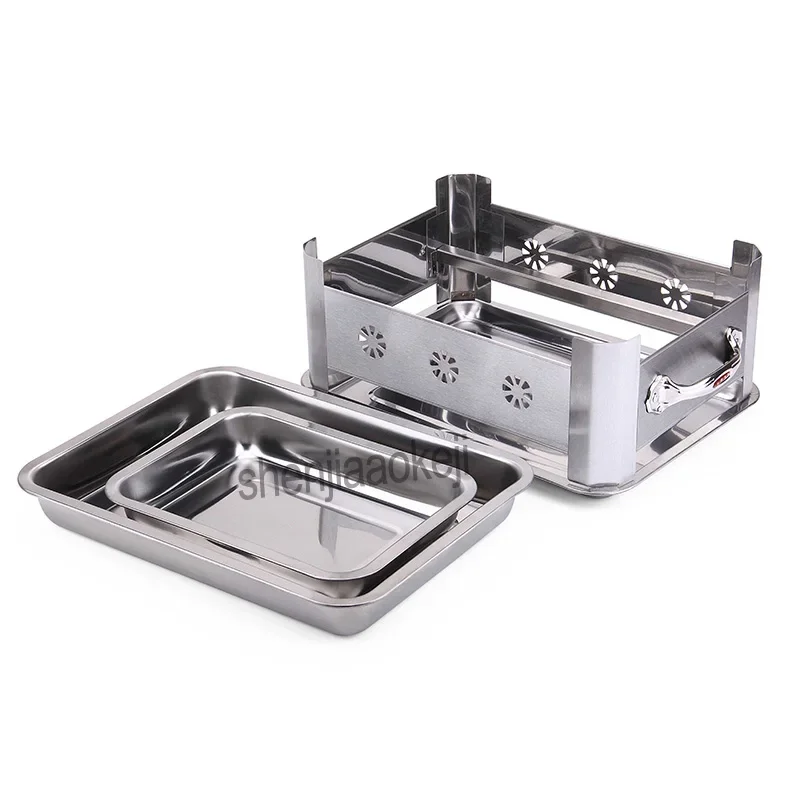 Neue Edelstahl Gegrillte Fisch Ofen Gegrillte Fisch Herd Verdicken Hotel Kommerziellen Carbon Geröstete Holzkohle Alkohol Grill Fisch