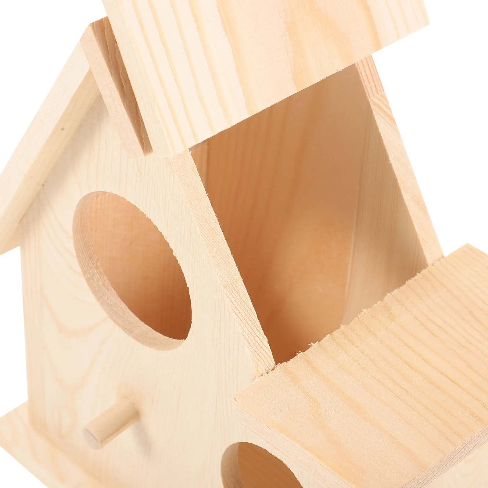 

Solid Wood Bird Nest Breeding Box for Parakeet Parrot Lovebird Durable Wooden House Pet Supplies Bird Cage Nest