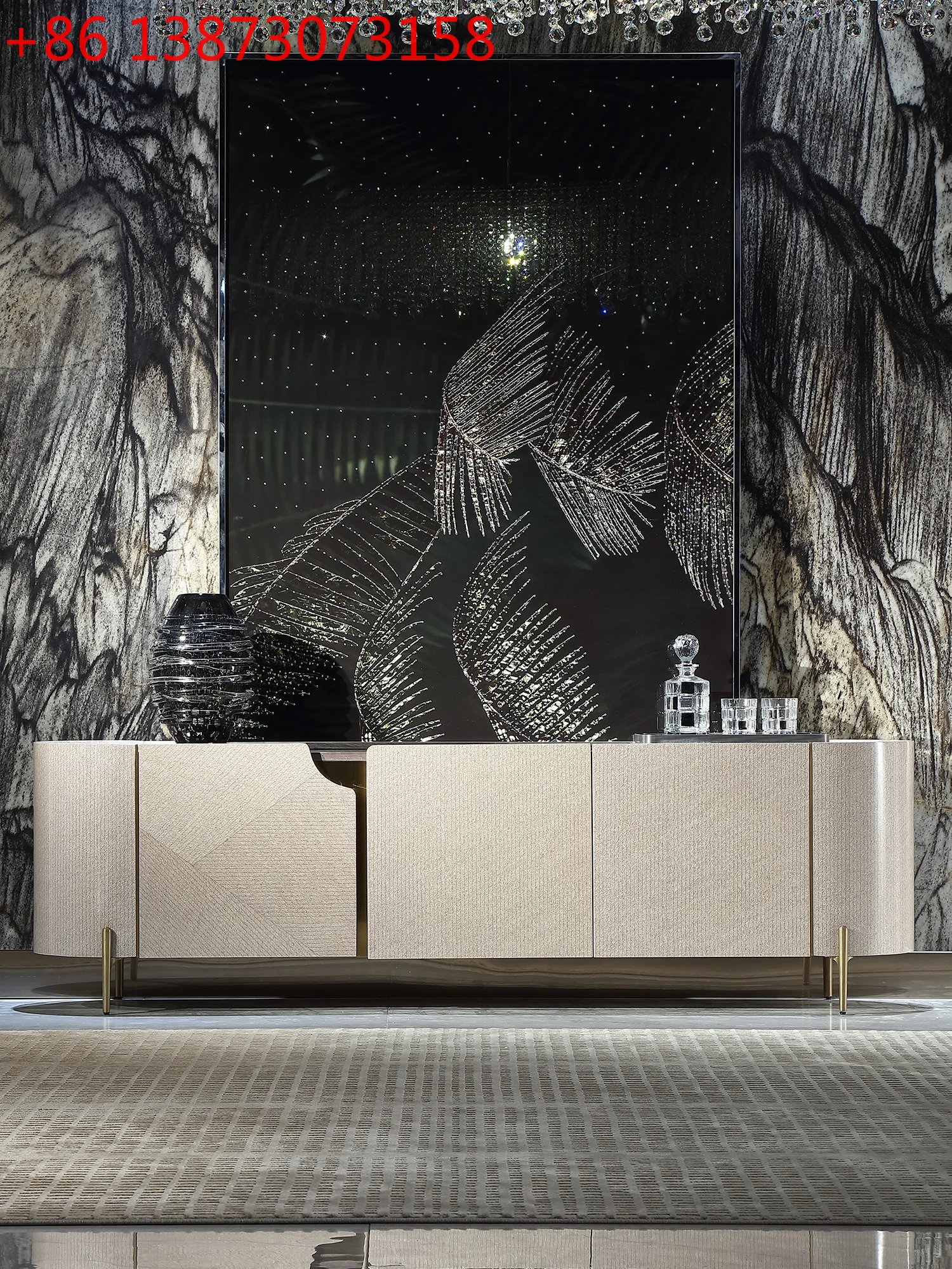 

Современная итальянская тумба под телевизор в стиле лёгкой роскоши, простая тумба для гостиной, низкая напольная тумба, дизайнерская мебель