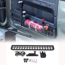 Aluminum Alloy Car Tailgate Tool Storage Panel Bracket Fire Extinguisher Holder For Land Rover Defender 90 110 130 2020-2024