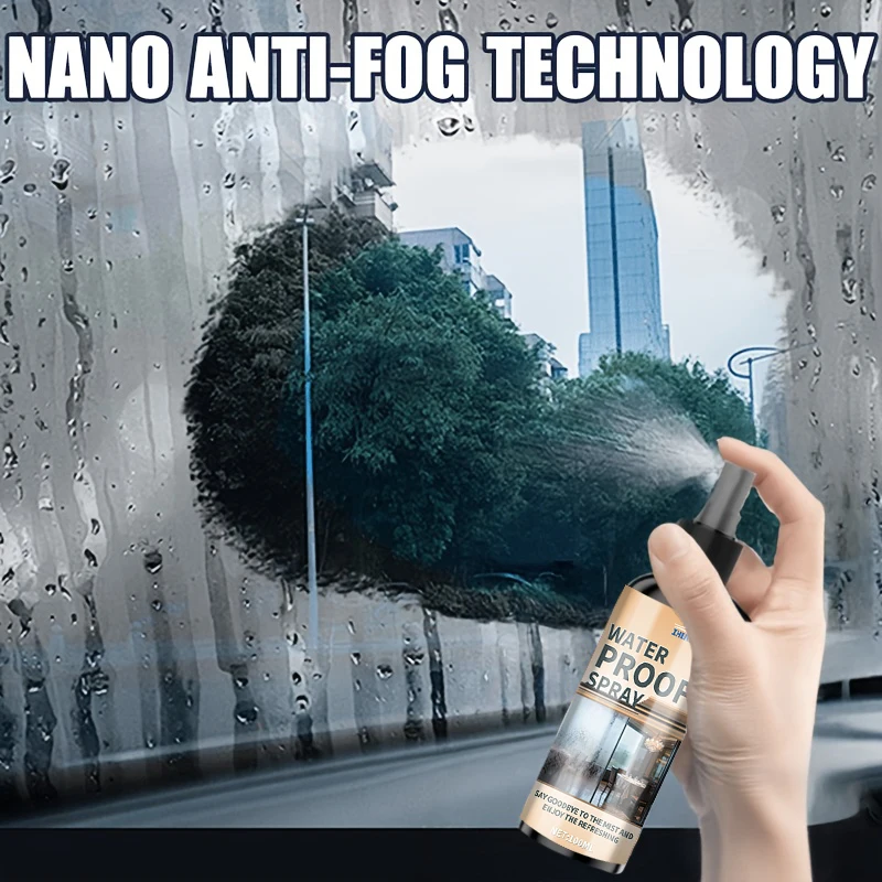 1 Piece of Car Glass Rainproof and Waterproof Spray, Nano-Coating Hydrophobic Waterproof Agent, Oil Film Remover, Car Glass Coating Agent, Long-Lasting and Effective, Easy to Carry