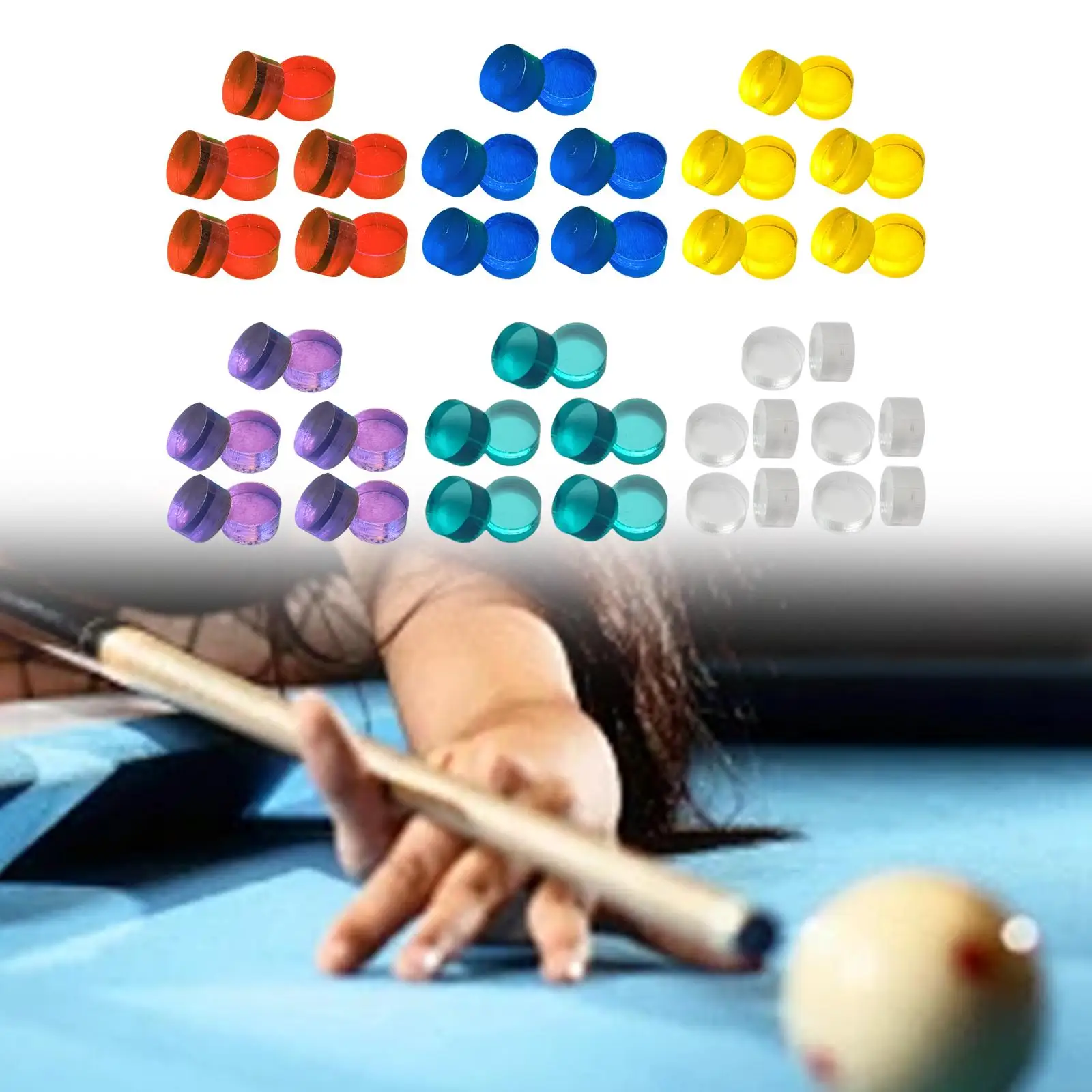 

10x Clear Break Jump Cue Tip,Replacement,Billiard Pool Cue Tip,Pool Rod Accessories,for,Game