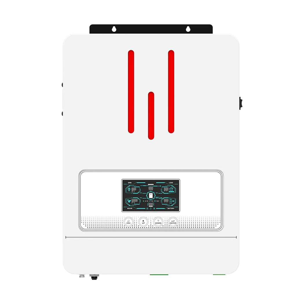 Y&H 3200W Solar Hybrid Inverter 24V AC230V Battery-less start,BMS,Off-Grid Pure Sine Wave with 80A MPPT Solar Charger,PV 55-450V