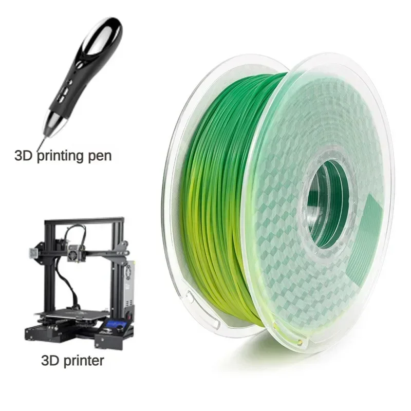 Imagem -05 - Color Change 3d Printer Filament Bundle Filamento Pla Filamento de Temperatura Verde Azul Vermelho Laranja 175 mm Bundle