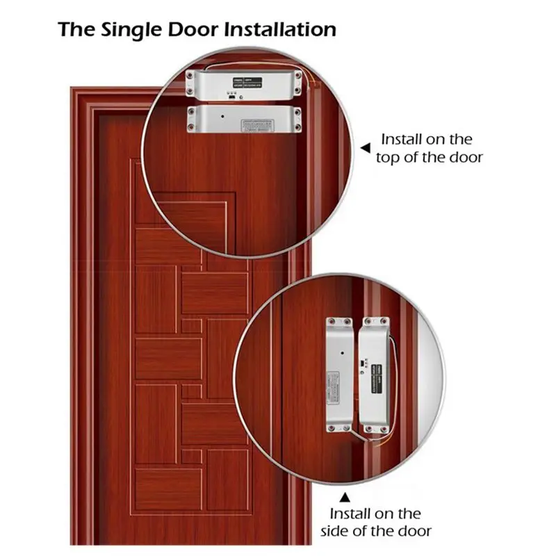 B27B Smart Electric Mortise Locks With Adjustable Time Delay Drop Bolt DC12V Electronic Fail-Safe Mode