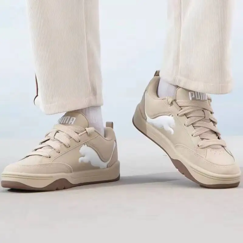 

PUMA Unisex Park Lifestyle SD Putty Beige Chunky Bread Skate Shoes Thick Sole Couple Casual Sneakers 395022-02
