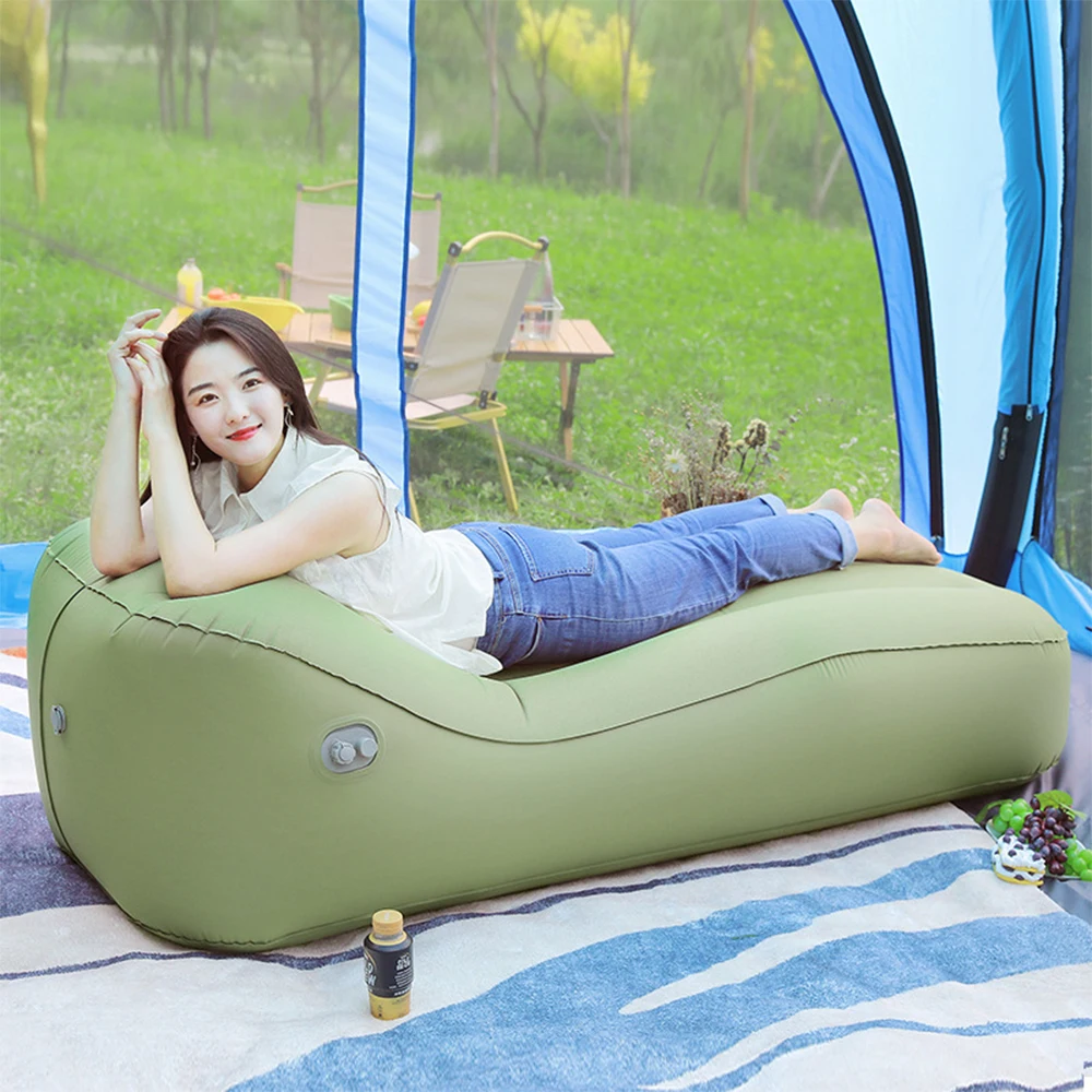 E-RIKE Factory One Click Automatic Inflatable Sofa Supply Camping Self Inflating Air Sofa For Camping