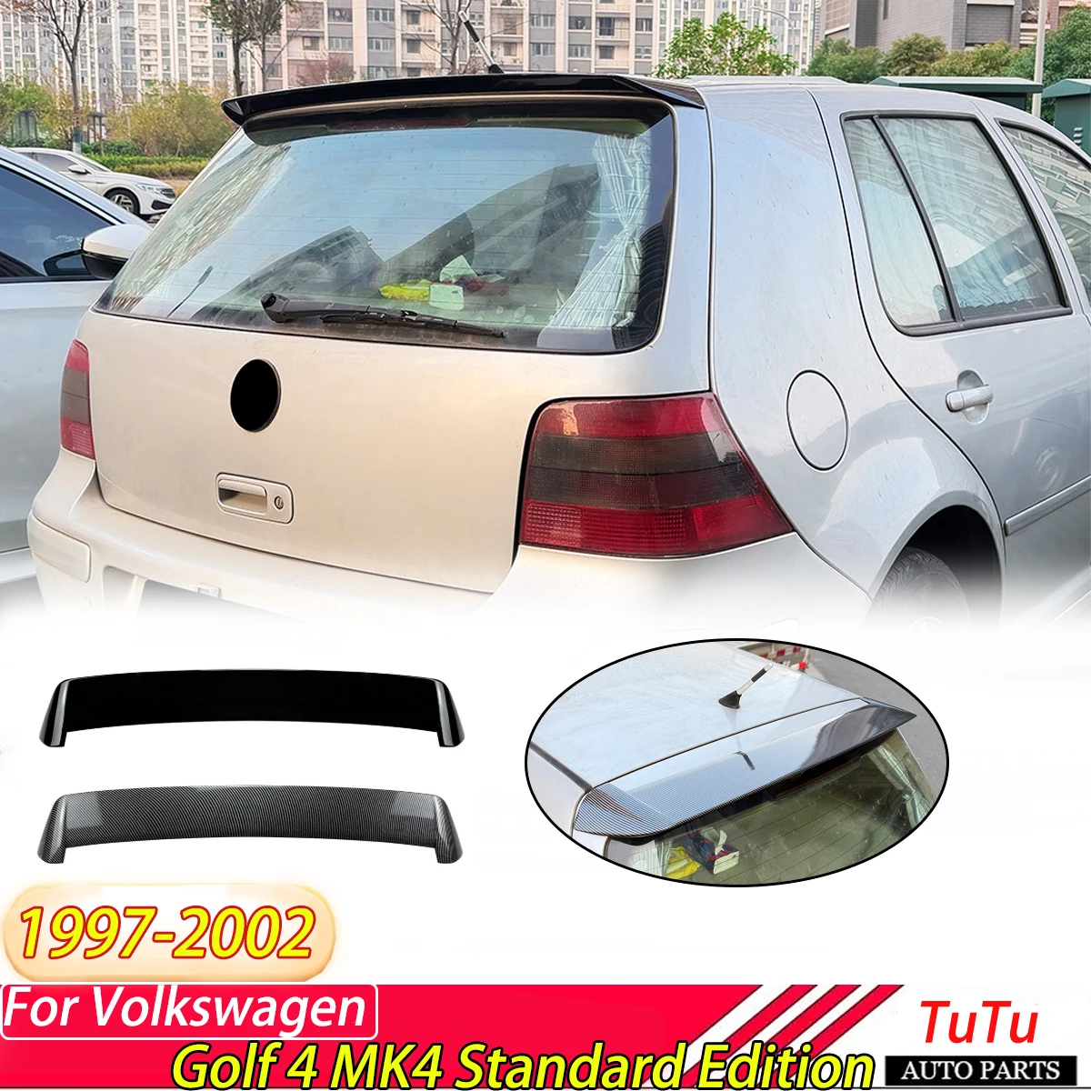 

Car Spoiler Wing for Volkswagen Golf 4 MK4 Standard Edition 1997-2002 Rear Roof Lip Tail Fin Guard Protector Cover Kits Tuning