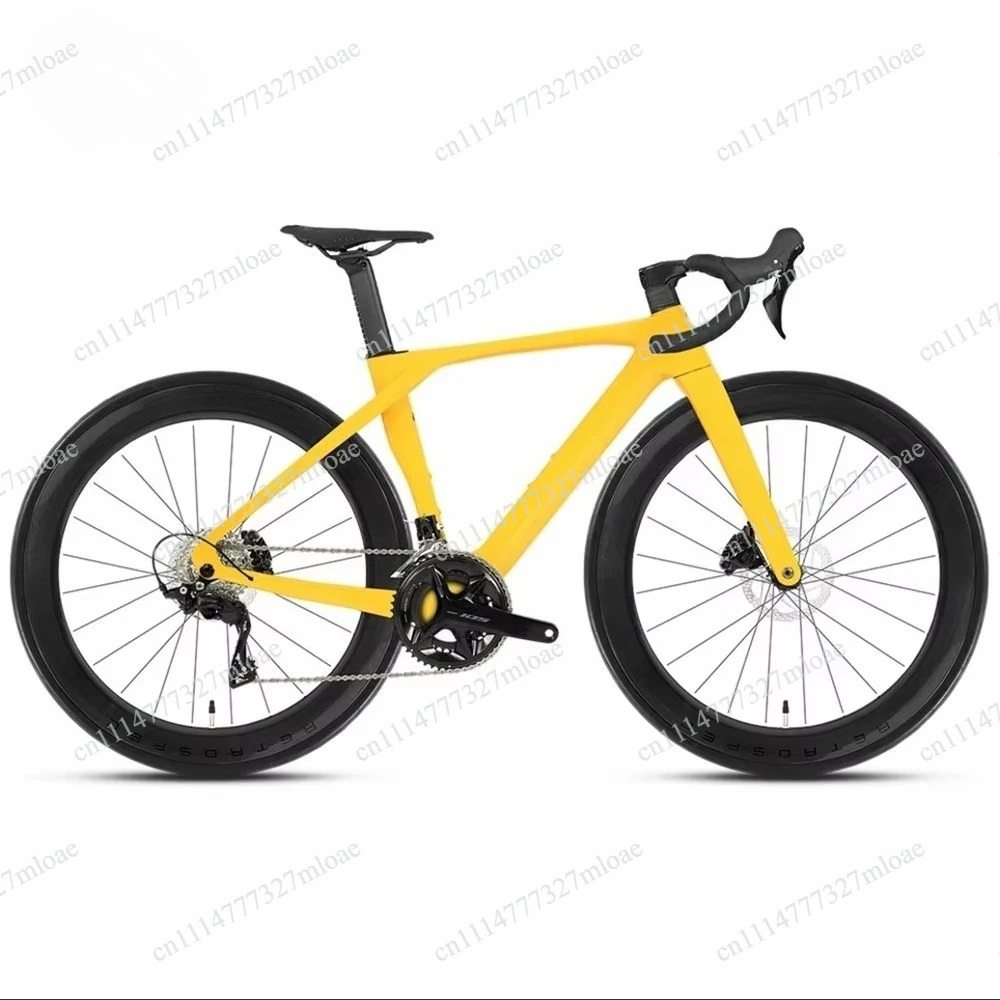 Carbon Fiber Road Bike Carbon Wheel Set 60mm 24 Speed Hydraulic Disc Brake 700C