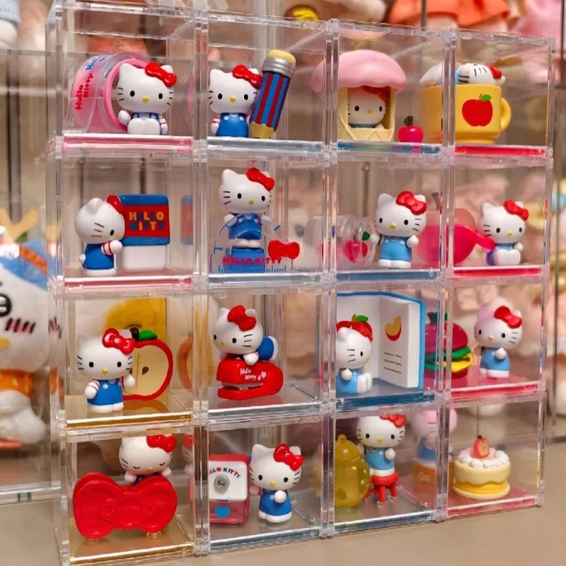 Hello Kitty Big Apple Workshop Series Mini Box Micro Handgefertigte Sanrio dekorative Ornamente Geschenk für Mädchen Sammlerfiguren