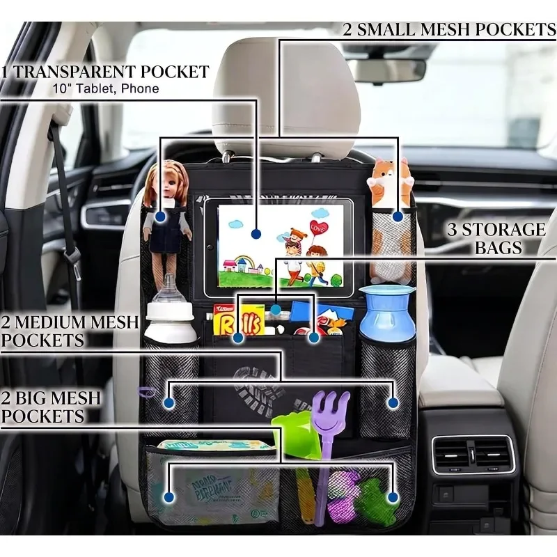New Seat Storage Bag For SUV Truck Van Seat Storage Bag Organizer Multifunctional Oxford Fabric Car Back Multi Pocket Storage