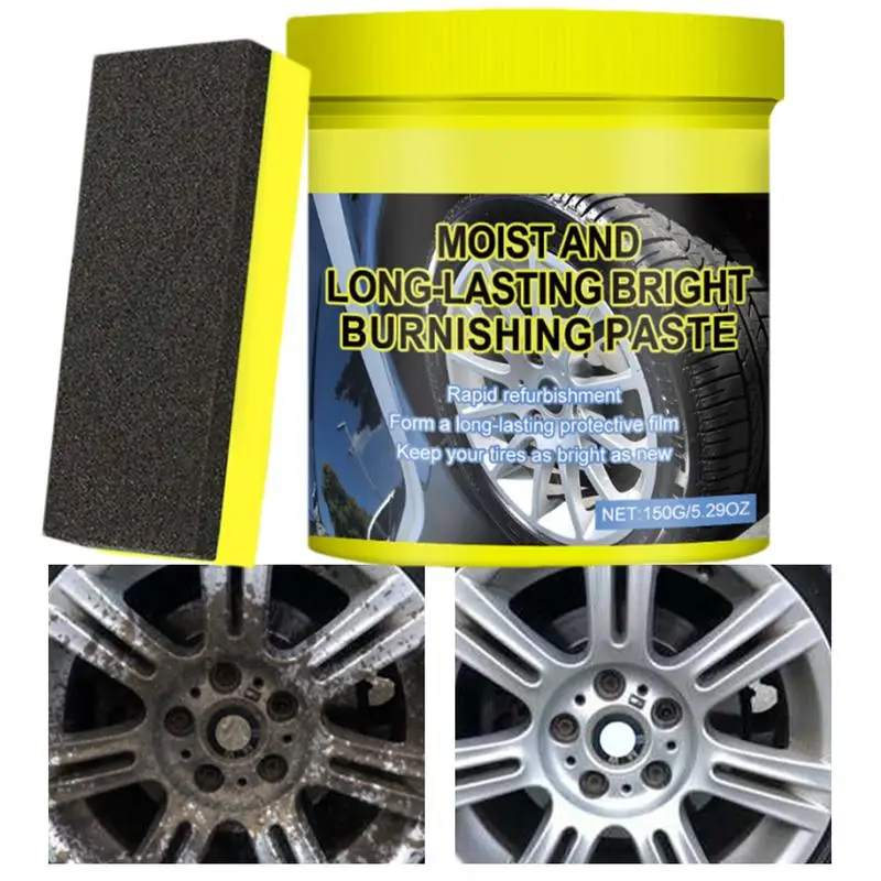 

Tire Care Paste 150g Car Tire Renovation Maintenance Paste Tire Shine Wax For Car Truck Motorcycles Polishing Tires Cleaning