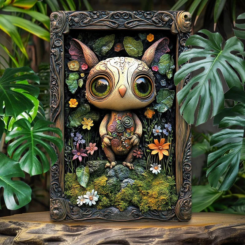 

1pc Whimsical Creature Aluminum Wall Art, Vintage Farmhouse Decor, Waterproof Metal Tin Sign, with Pre-Drilled for Easy Hanging