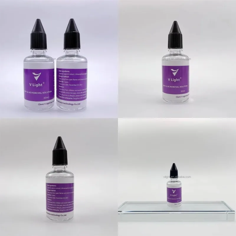 Factory Hot Selling Metal Hair Extension Tools Invisible Adhesive V Light Glue Remove Solution for Commercial Use