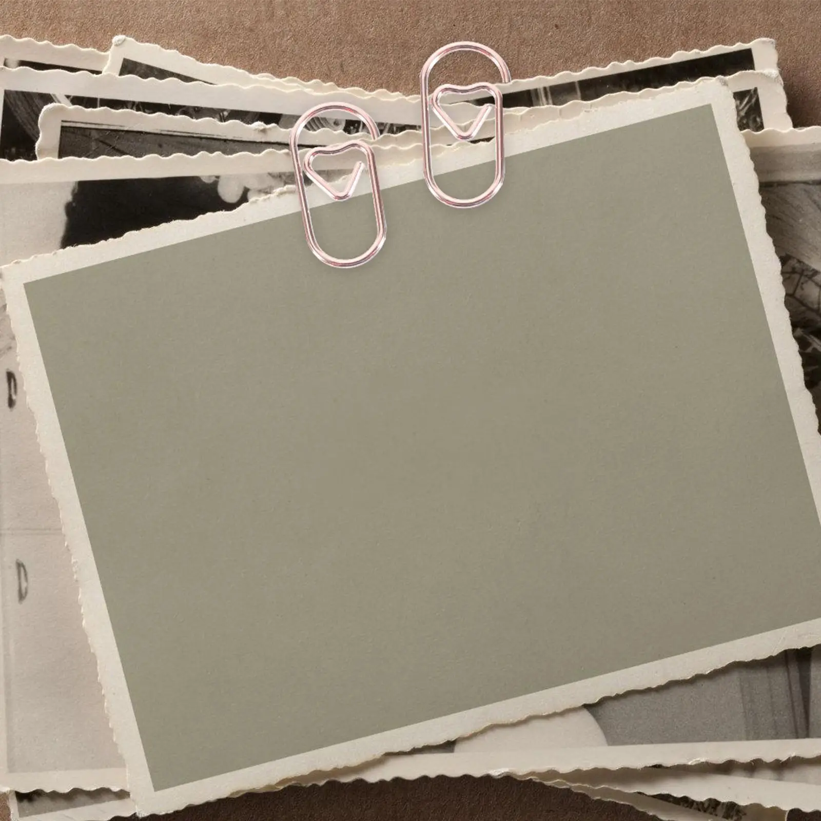 150 Pcs Love Paper Clip Clips Cute Delicate Office Supplies Rose for Paperwork Metal