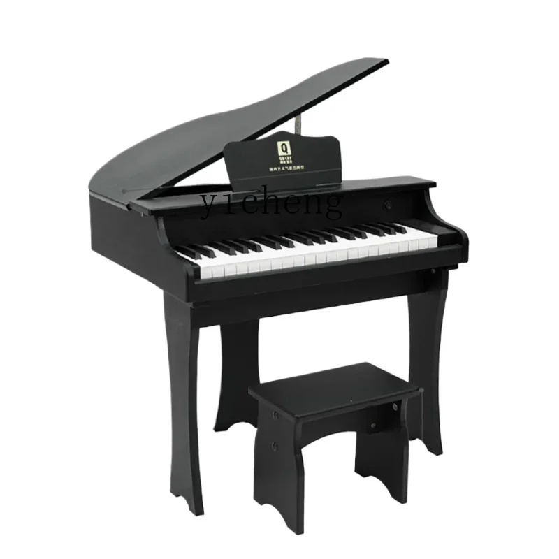 

Tqh Grand Piano Children's Electronic Keyboard Playable Toy Baby Beginner Wooden Household