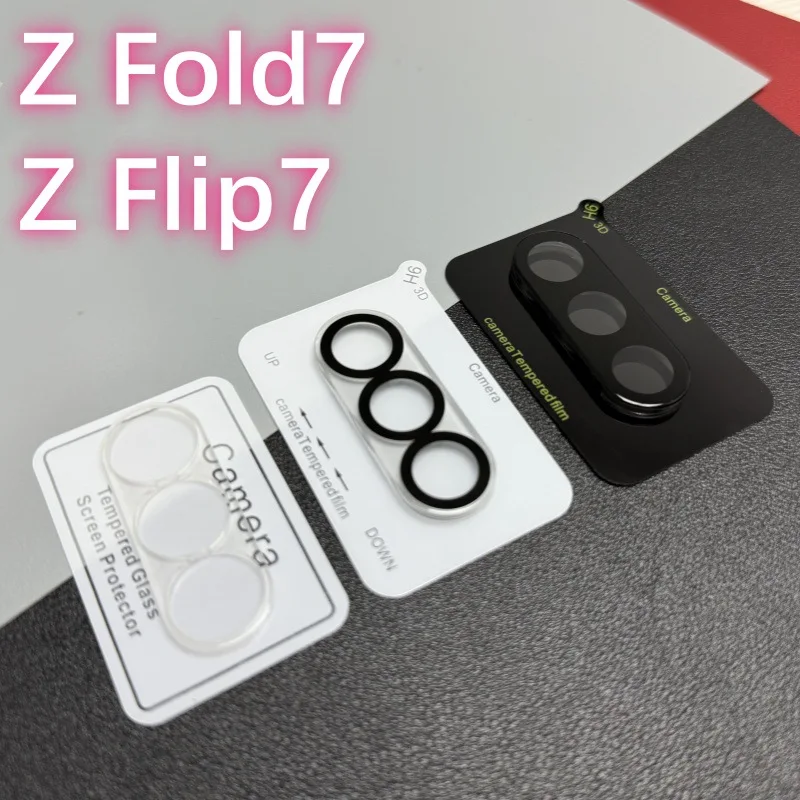 

Suitable for Samsung ZFold7 lens film 3D integrated transparent silk screen ring glass phone protection cover