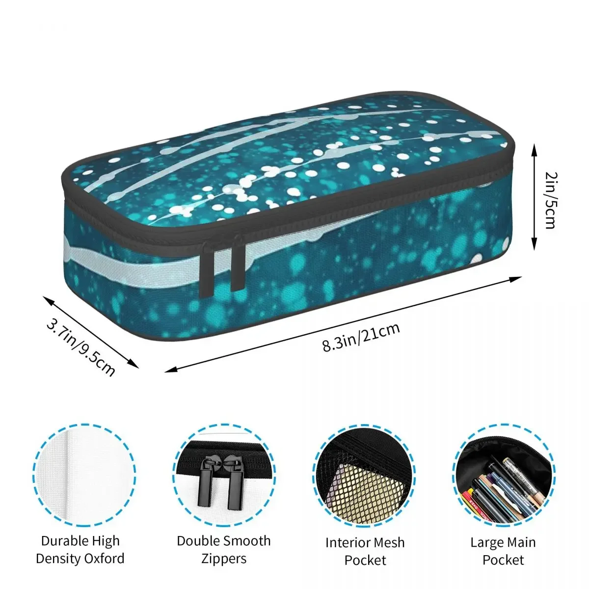 Whale Shark Pattern Pencil Case for Boys Girls School Pen Box Pencil Bag Stationery Supplies Pen Holder Bag