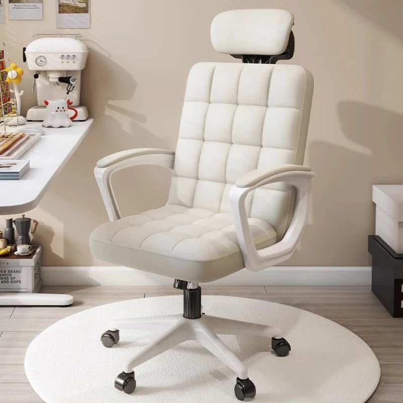 

White Computer Office Chair Lounges Gamer Garden Recliner Dining Chair Mobile Swivel Sedia Ufficio Office Furniture CY50BGY