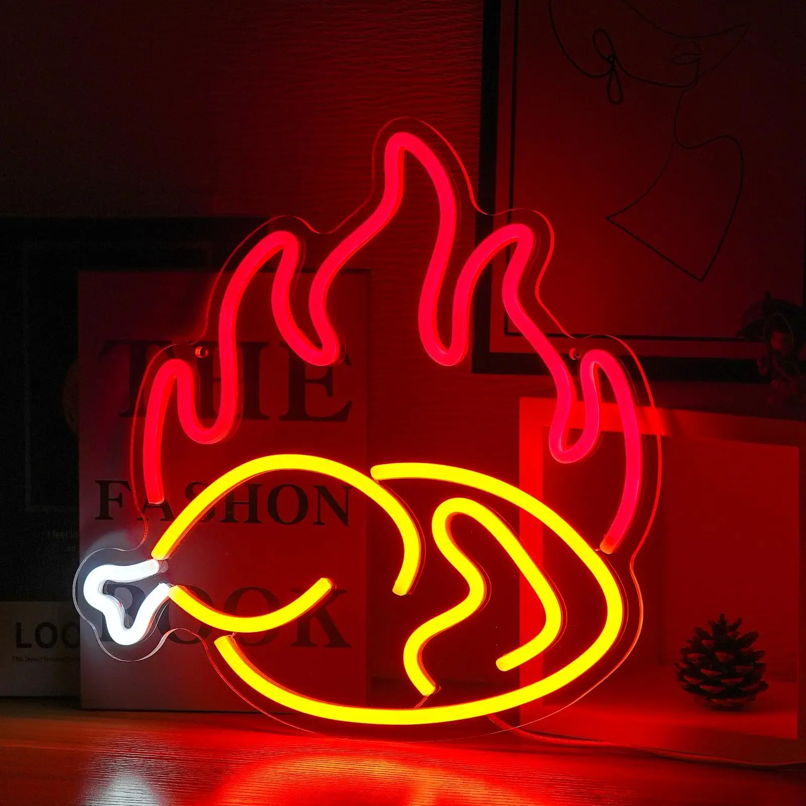 ローストターキーネオンサイン感謝祭用壁装飾調光スイッチ付きusb電源カラフルホームハーベストパーティーホリデーギフト