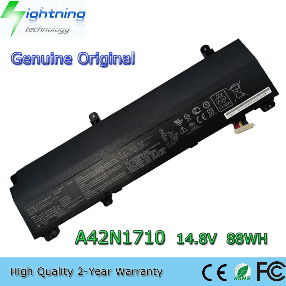 

New Genuine Original A42N1710 14.8V 88Wh Laptop Battery for Asus ROG Strix GL702VI GL702VI-1A A42LM5H 0B110-00490000