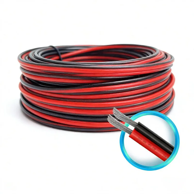 22AWG Electrical Wire 2 Pin Extension Cable Tinned Copper Cord 300V for Car Truck Motorcycle LED Light Strip Power Supply 5M/20M