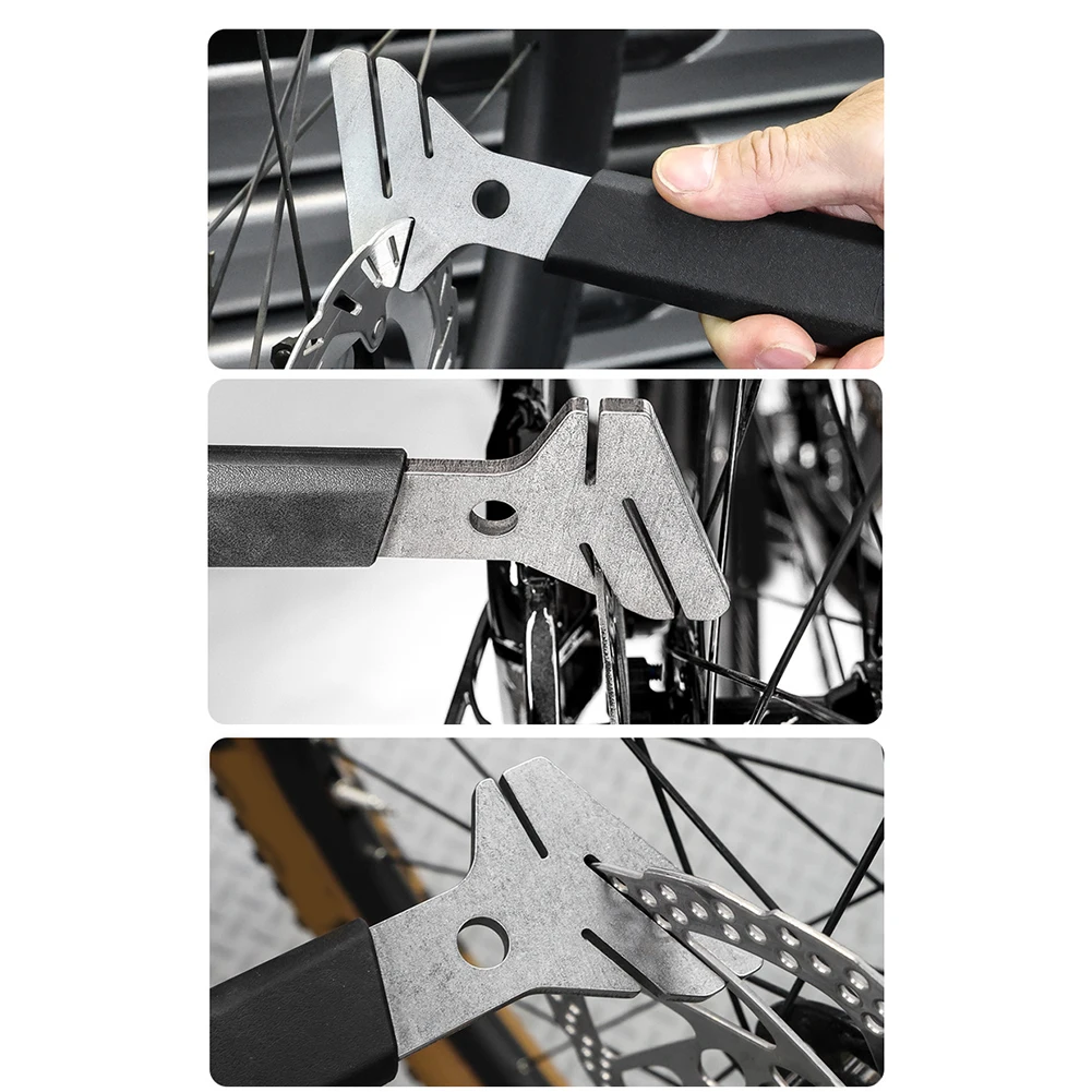 

Bicycle Disc Aligner Brake Disc Adjustment Wrench Disc Brake Repair Tool Steel 3-Point Adjustable 2mm/20° Angle Fit 1.55-2.0mm