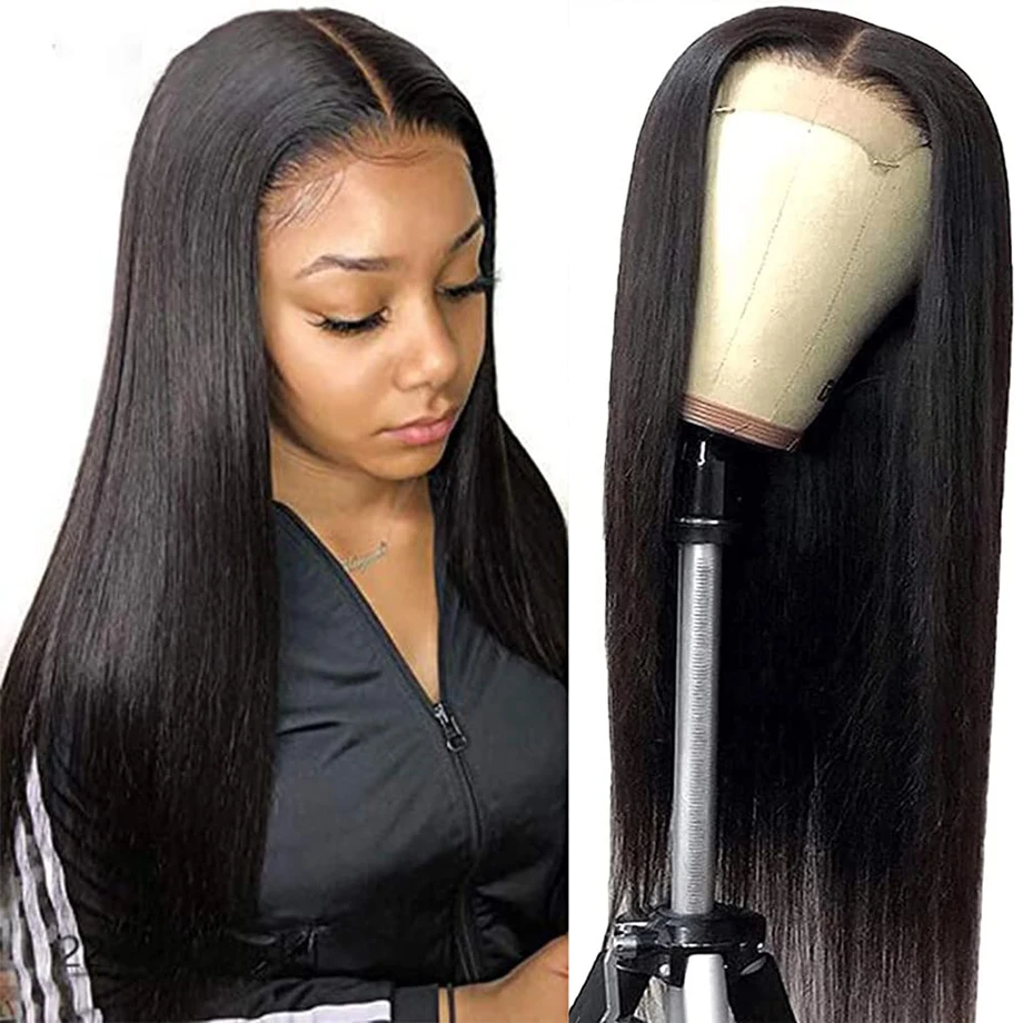 180 densidad 30 36 pulgadas hueso recto 13x6 pelucas frontales de encaje transparente cabello humano Remy 13x4 peluca con malla Frontal para mujeres negras