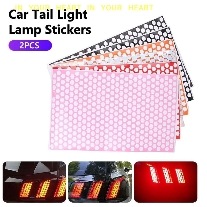 

【X】DIY Decorative Sticker Set for Taillights 2PCS Creative Trendy Design Rear Light Car Exterior Decor