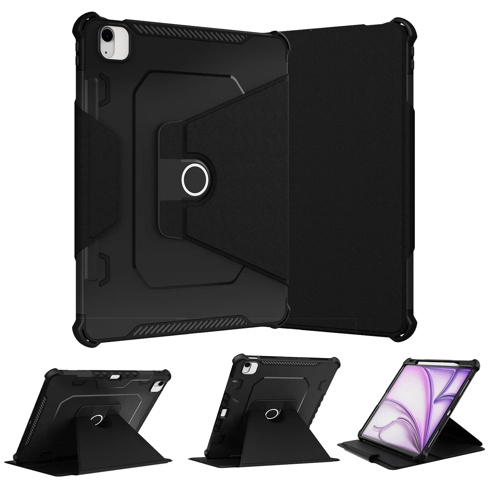 

2025 New Heavy Armor Tablet Case for IPad 11th Gen A16 2025 Case for IPad Pro Air 11 13 M3 M2 M4 Mini A17 Air 7 6 5 4 10th Cover