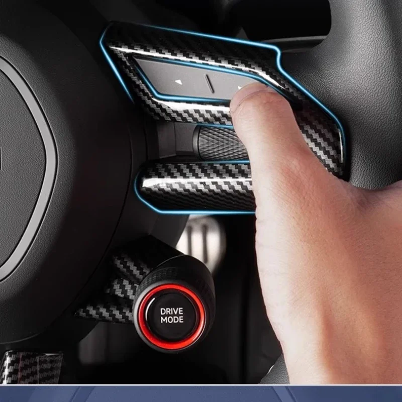 

For Xiaomi SU7 Steering Wheel Decorative Patch Modification Carbon Fiber Pattern Accessories Sticker Car Interior Accessories